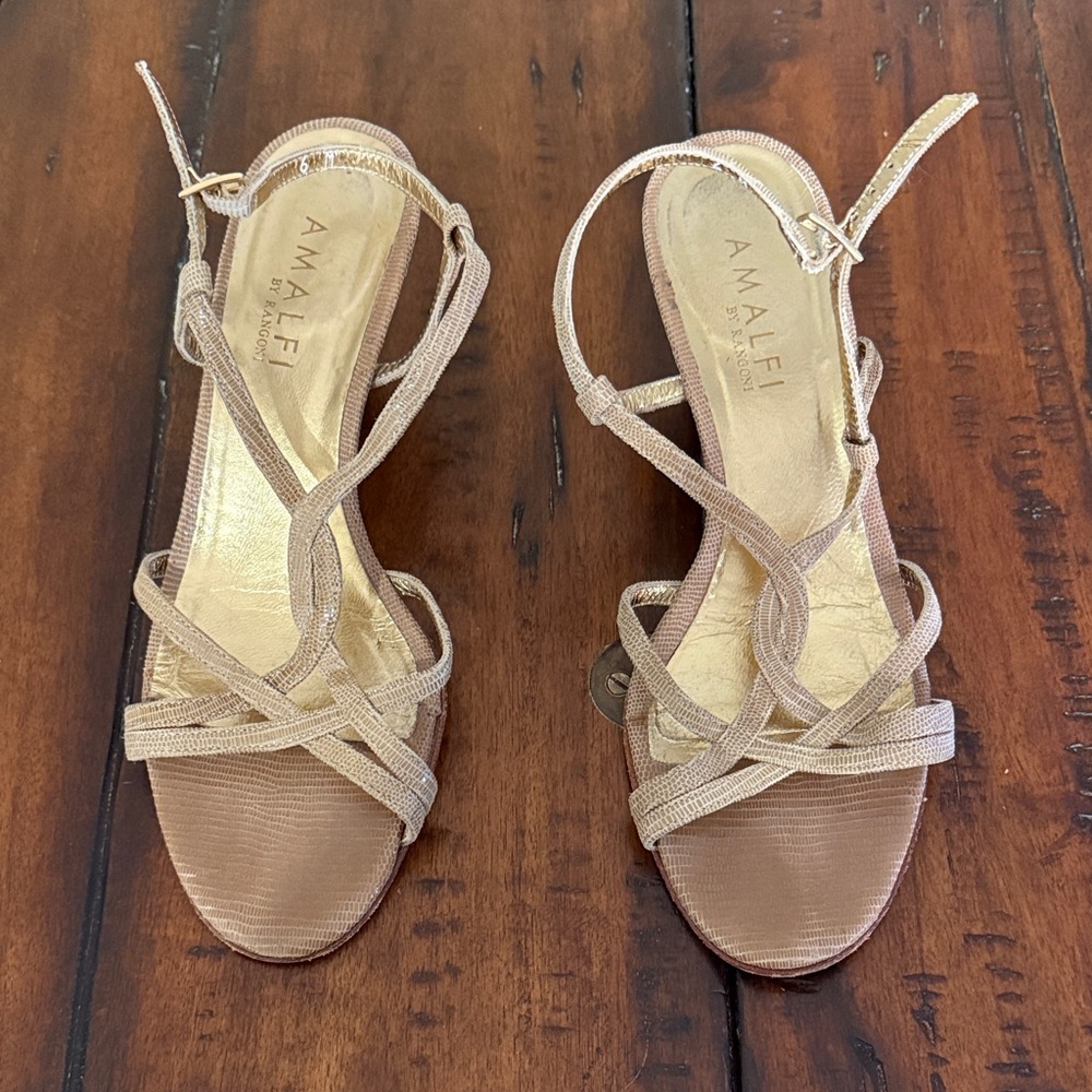 Amalfi Beige Strappy Sandals